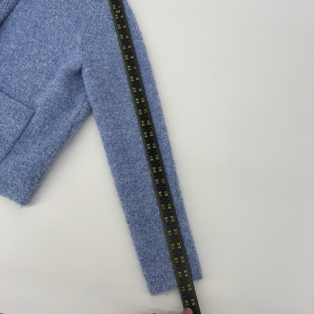 J. Crew Bouclé Lady Cardigan Knit Sweater Blue Women's Small Long Sleeve Pockets - Picture 12 of 12